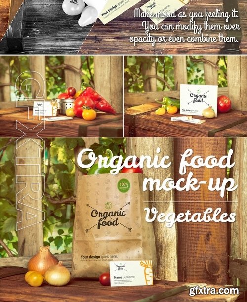 Organic Food Photo Mockup Vegetables