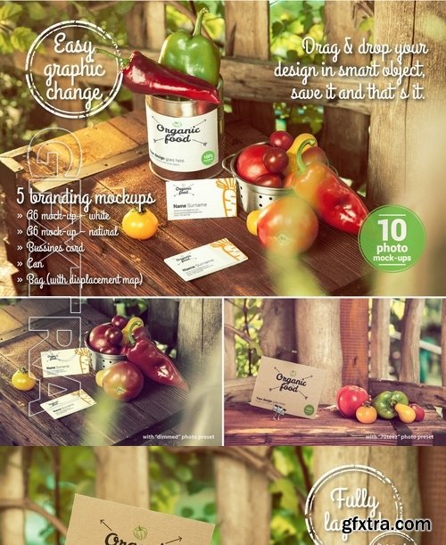 Organic Food Photo Mockup Vegetables