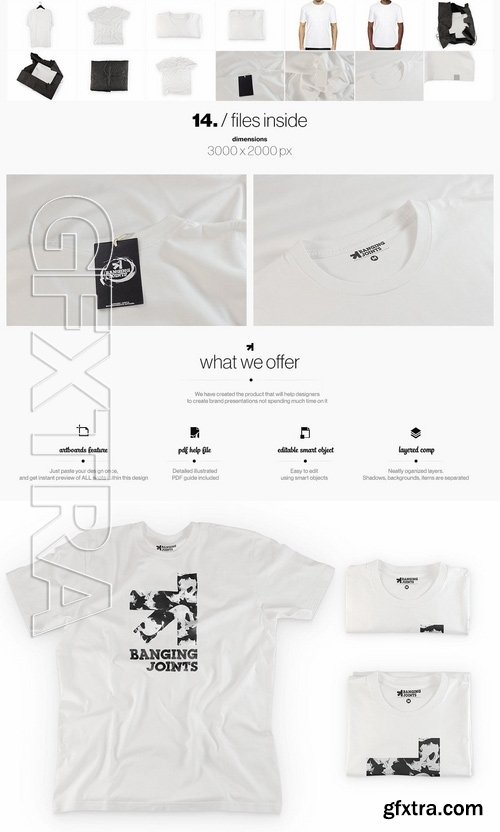 White T-Shirt Presentation Mockup