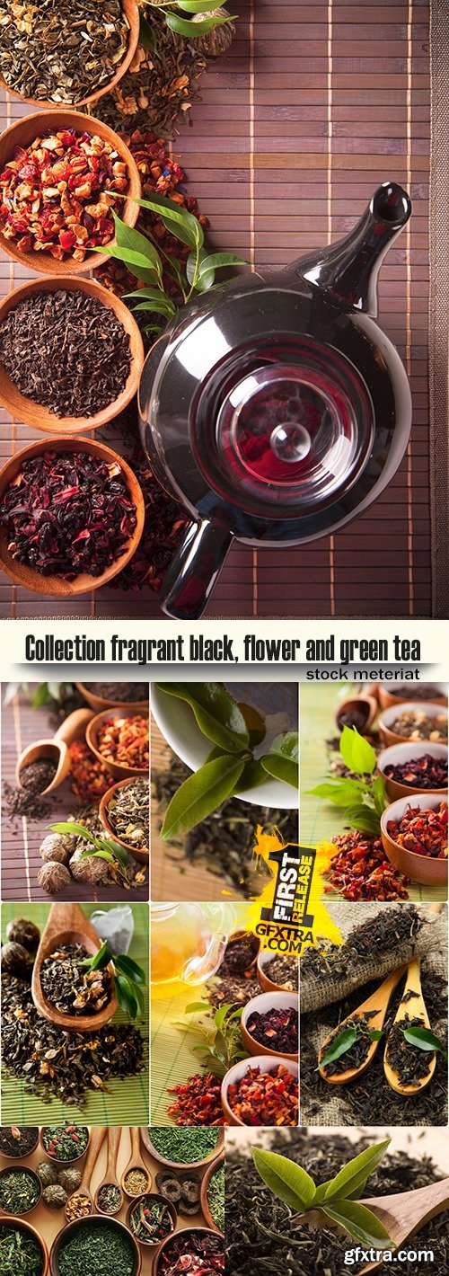 Collection fragrant black, flower and green tea