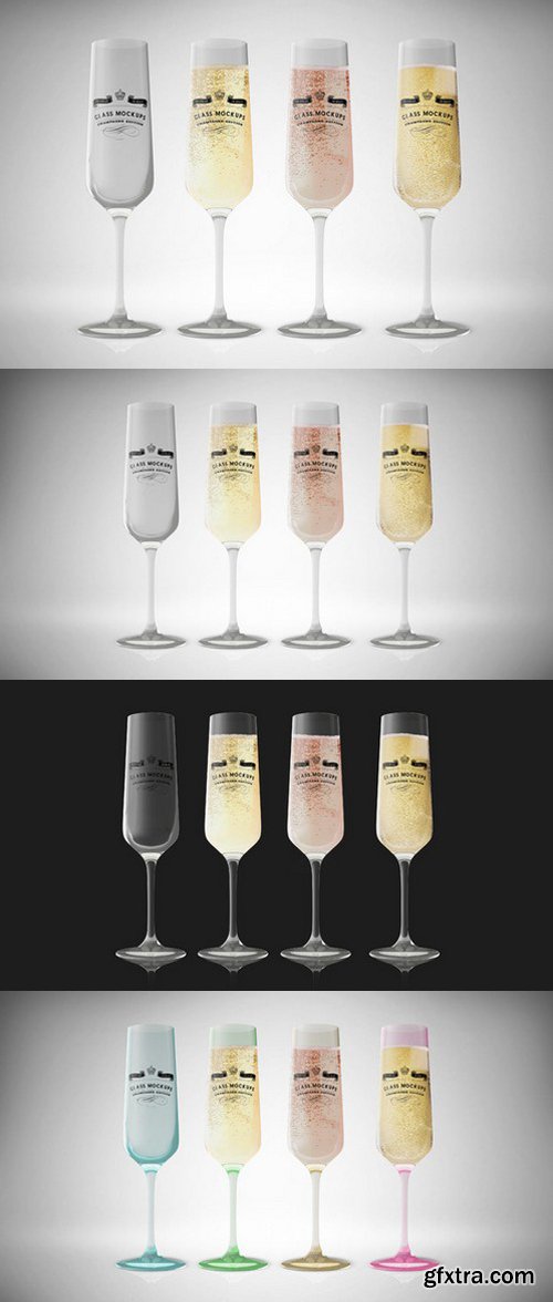 CM - Glass Mockup - Champagne Glass 886618