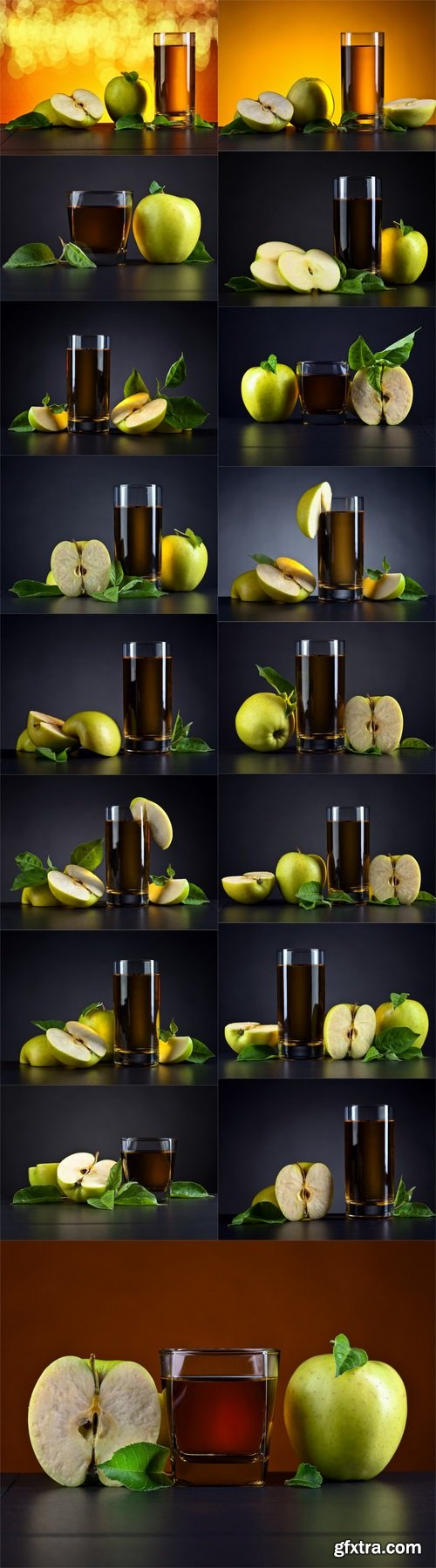 Glass of apple juice