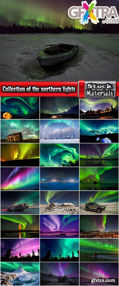 Collection of the northern lights starry sky landscape light effect travel 25 HQ Jpeg