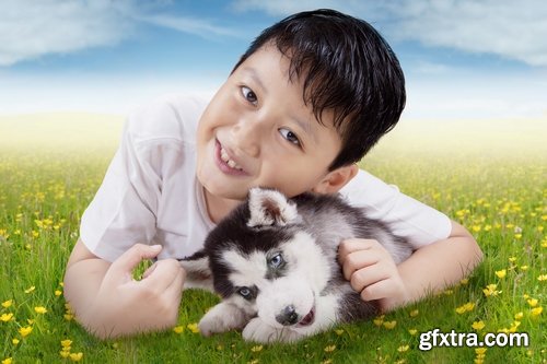 Collection of children baby boy girl puppy dog kitten cat 25 HQ Jpeg