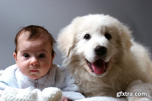 Collection of children baby boy girl puppy dog kitten cat 25 HQ Jpeg