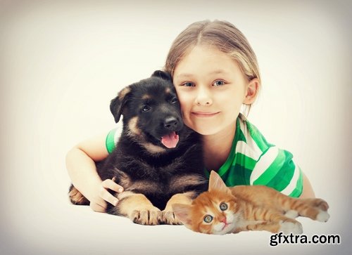 Collection of children baby boy girl puppy dog kitten cat 25 HQ Jpeg