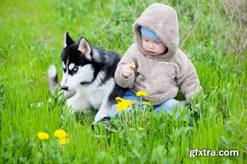 Collection of children baby boy girl puppy dog kitten cat 25 HQ Jpeg