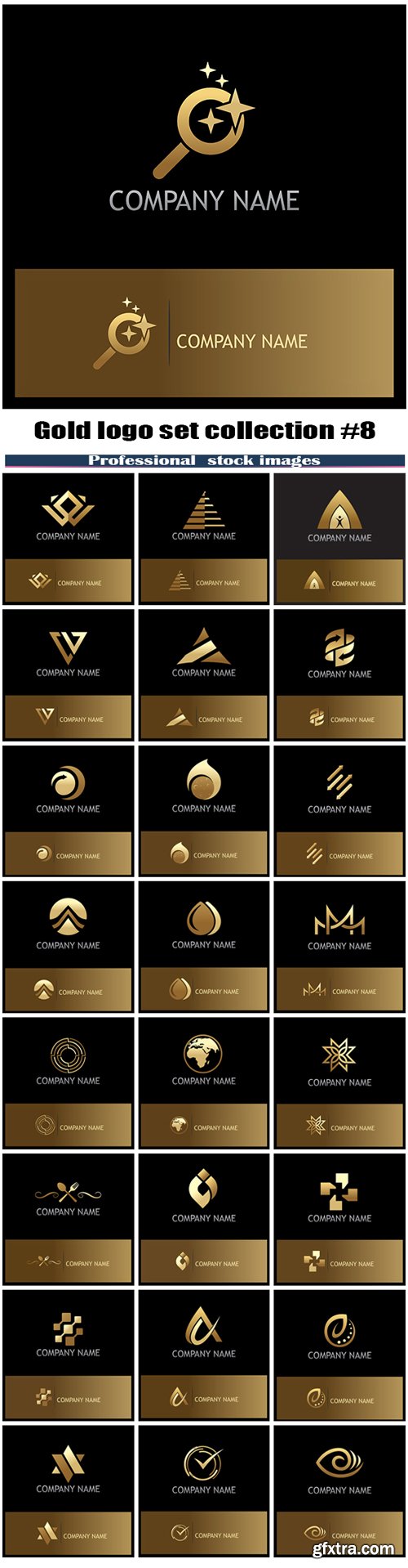 Gold logo set collection #8