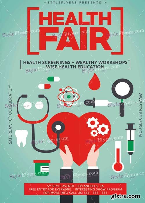 Health Fair PSD V6 Flyer Template