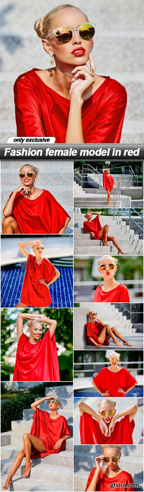 Fashion female model in red - 12 UHQ JPEG