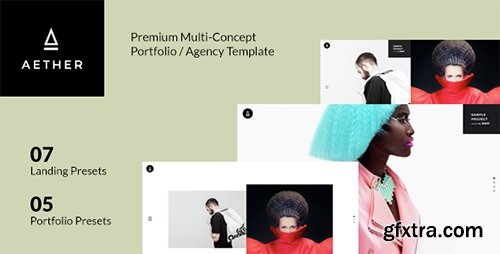 ThemeForest - AETHER v1.0 - Minimal & Enjoyable Multi-Concept Portfolio / Agency Template - 15074665