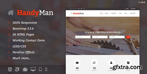 ThemeForest - Handyman v1.2.0 - Job Board HTML Template - 11620086