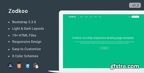 ThemeForest - Zodkoo v1.2 - Responsive Landing Page Template - 16269454