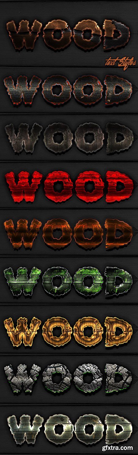 GraphicRiver Best Wood Text Styles 13117572