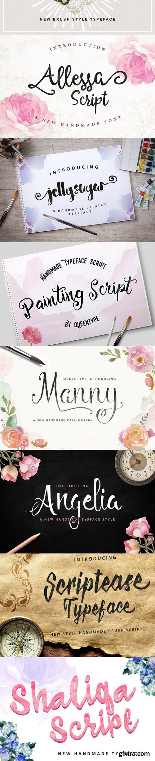 CM - Font Bundle 26 Fonts by QueenType 895575