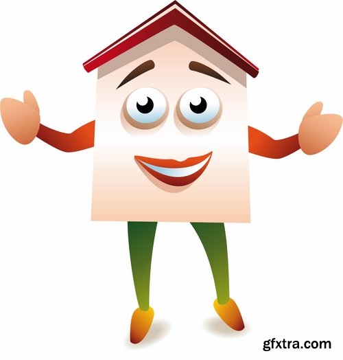 Collection of house building housing comfort homeownership vector image 25 EPS