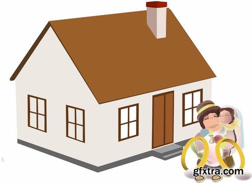 Collection of house building housing comfort homeownership vector image 25 EPS