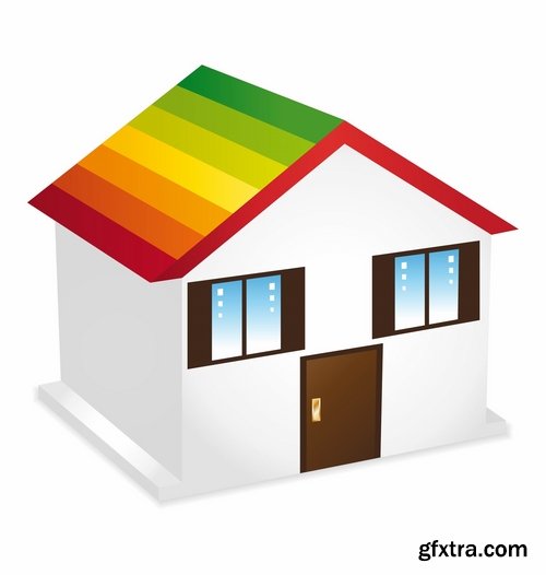 Collection of house building housing comfort homeownership vector image 25 EPS