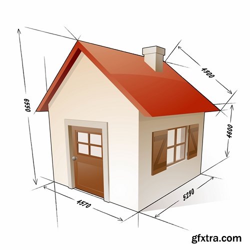 Collection of house building housing comfort homeownership vector image 25 EPS