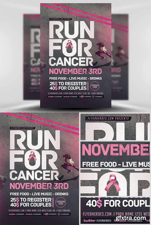 Run For the Cure Flyer Template