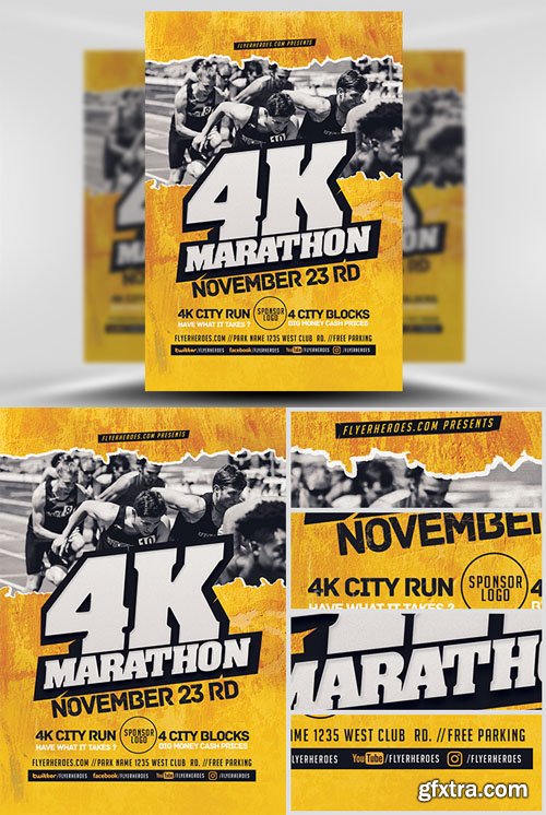 4K Marathon Flyer Template