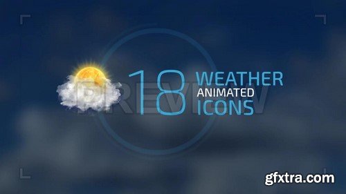 Weather Forecast Icons Set - Stock Motion Graphics