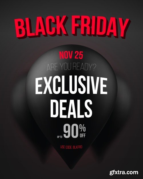 Black friday sale design elements, inscription, labels, stickers, vector set