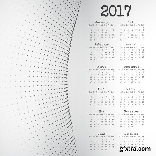 2017 Modern calendar template