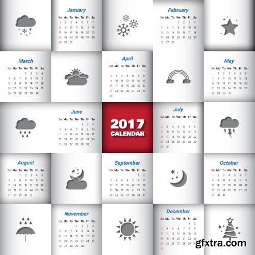 2017 Modern calendar template