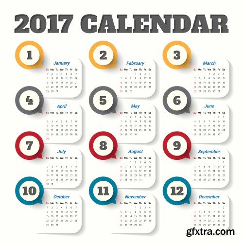 2017 Modern calendar template