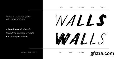 TT Walls Font Family - 10 Fonts