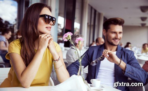 Portrait of smiling beautiful couple