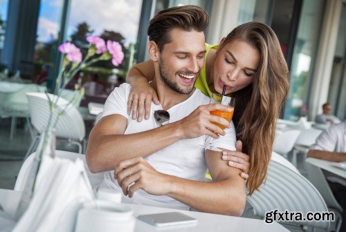 Portrait of smiling beautiful couple