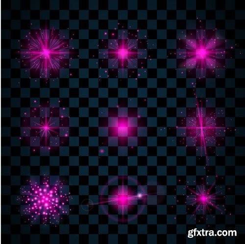 Festive firework, abstract vector isolated pictograms