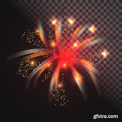 Festive firework, abstract vector isolated pictograms