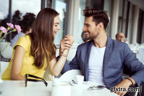 Portrait of smiling beautiful couple