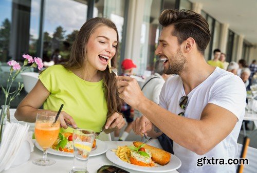 Portrait of smiling beautiful couple