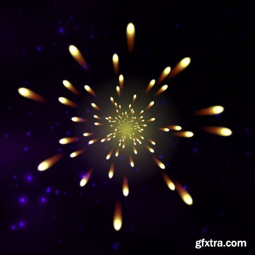 Festive firework, abstract vector isolated pictograms