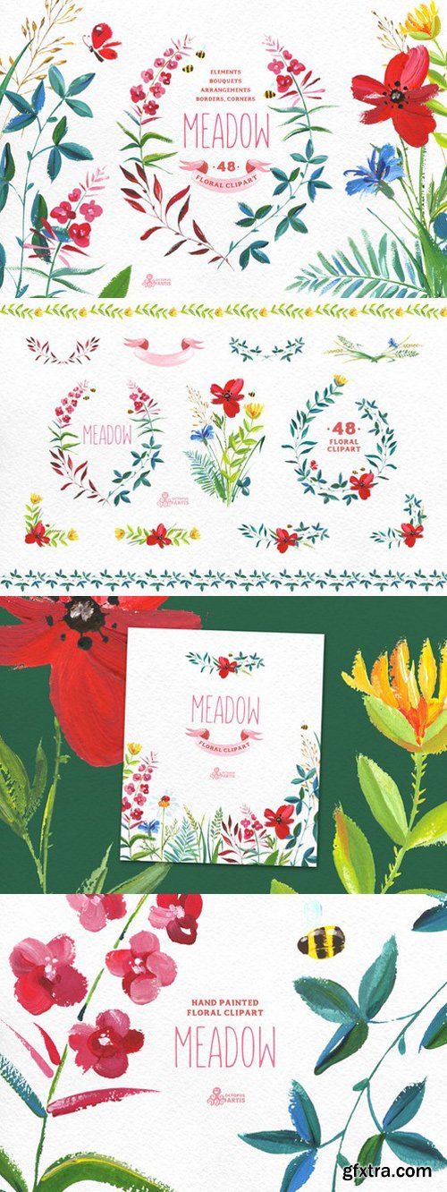 CM - Meadow. Floral clipart 321205