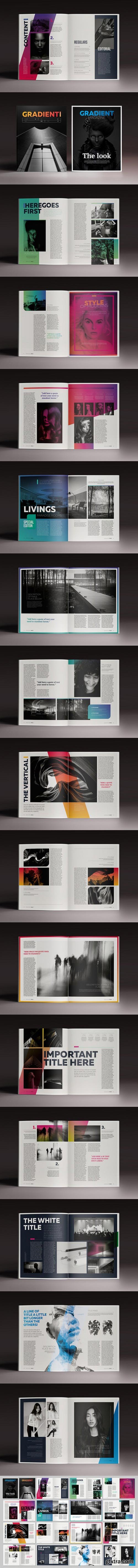 CM - Gradient Magazine Indesign Template 898420