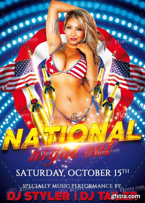 National Night Out PSD V4 Flyer Template