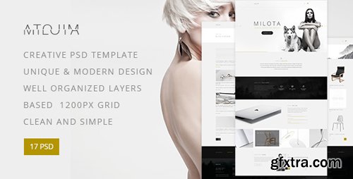 ThemeForest - Milota — Modern Personal/Studio Portfolio and Blog PSD Template 17370707