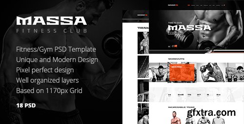 ThemeForest - Massa — Fitness/Gym/Sports Blog PSD Template 17311468