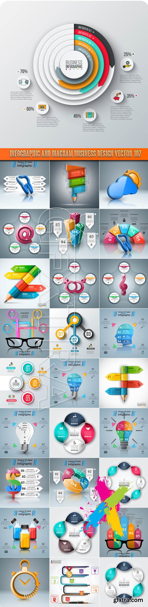 Infographic and diagram business design vector 107