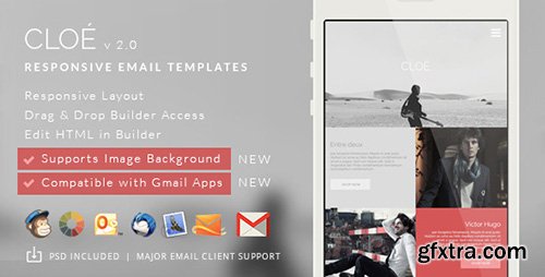 ThemeForest - Cloe v2.0.1 - Responsive Email Template + Builder Access - 9882387