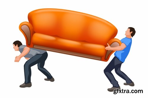 Collection sofa bed chair vector image 25 EPS