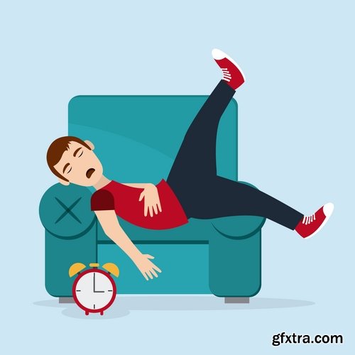 Collection sofa bed chair vector image 25 EPS