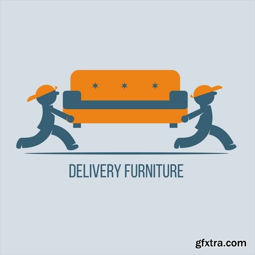 Collection sofa bed chair vector image 25 EPS