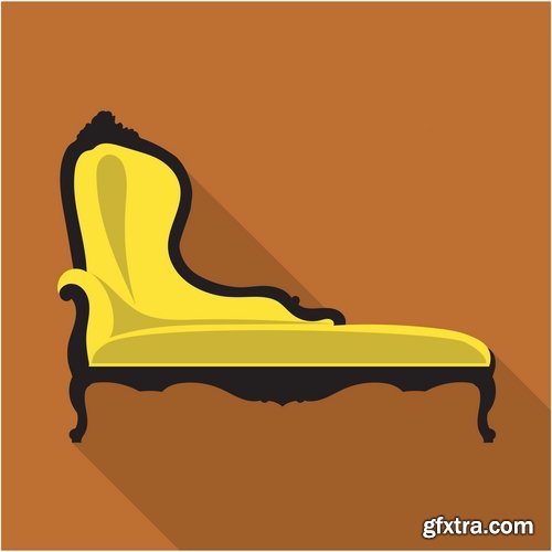 Collection sofa bed chair vector image 25 EPS