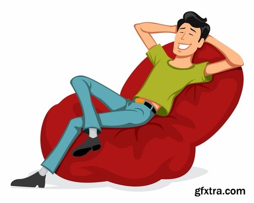 Collection sofa bed chair vector image 25 EPS